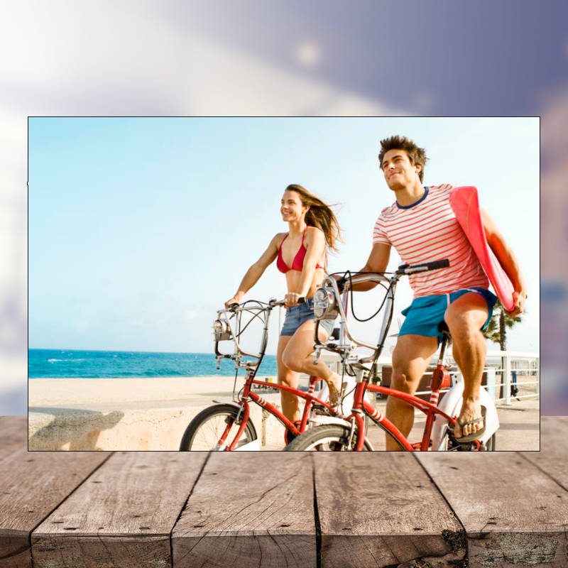 personalised wooden photo block 6x4 inch 10x15cm size