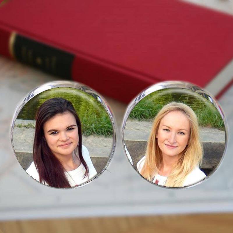 personalised cufflinks with 2 photos