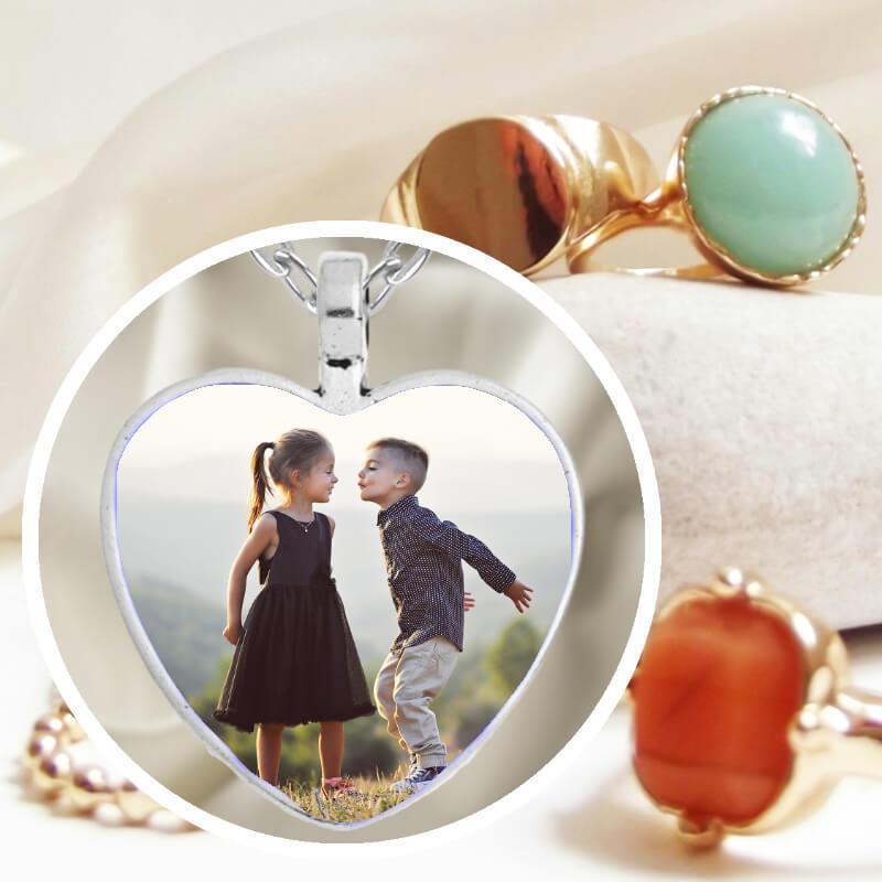 Custom necklace with a picture inside for sentimental gifts.