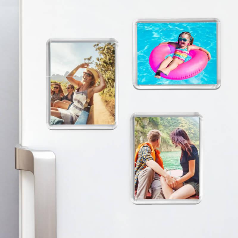 A fridge magnet with a photo inside. A great personalised photo present idea. Fast delivery in Ireland.
