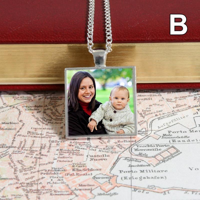 Custom photo inside locket for a personalized necklace.
