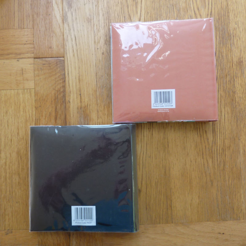 candy stripe and piazza back cover of photo albums
