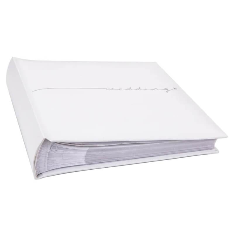 A diy white wedding album with wedding written on the cover. Just put your own photo inside. Quick delivery in Ireland.