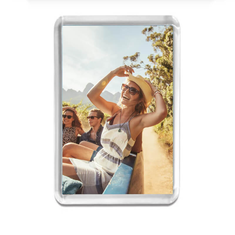 Irish made picture fridge magnet with a photo inside. Personalised photo gift with fast delivery.