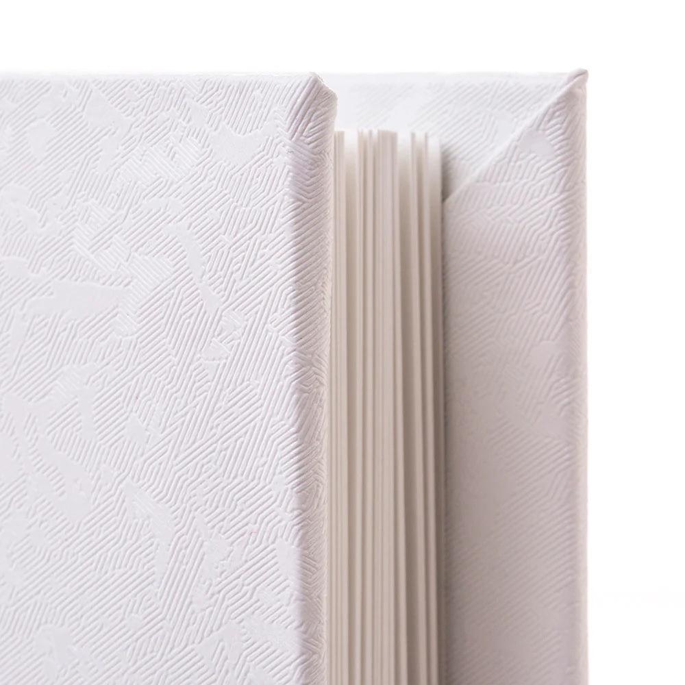 satin detail on the traditional photo album