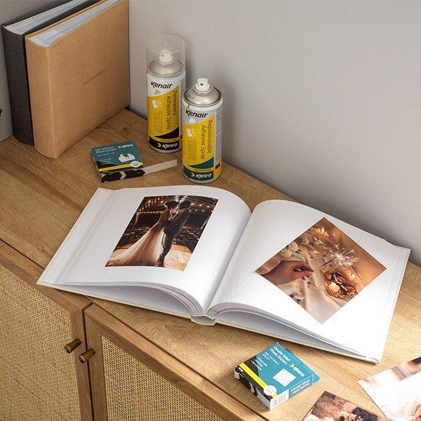 how to stick photos into an album