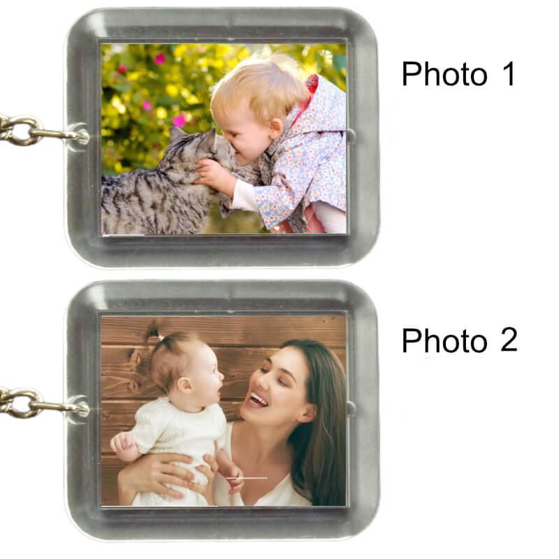 Picture keychain with space for two photos. Keep your loved ones with wherever you go. Fast delivery in Ireland.
