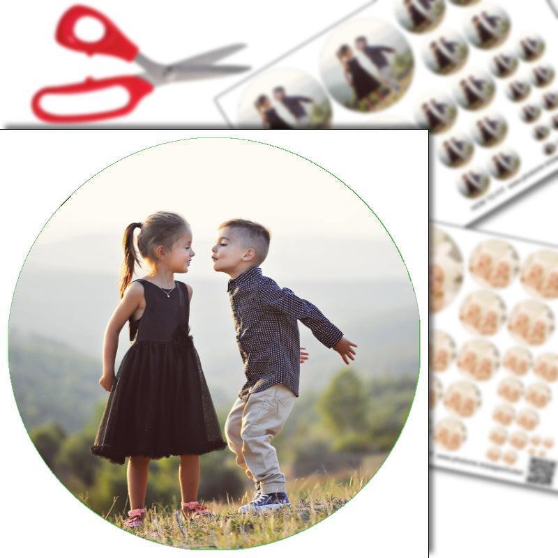 A circular shaped photo for a locket that you can preview before you order.