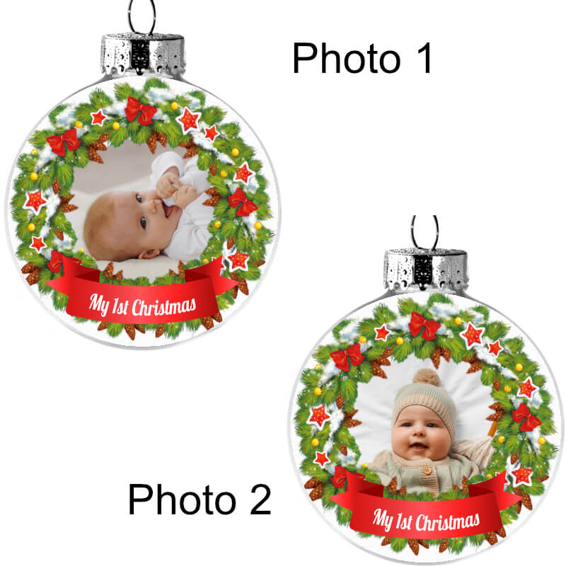 Introducing our personalised Baby's First Christmas Bauble. Tailor this special ornament to commemorate your child's 1st Christmas celebration.