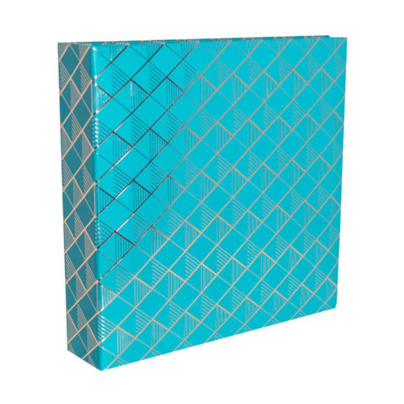 Graftom teal photo album with rose gold foil pattern on the cover, from Photome.ie with fast delivery in Ireland.