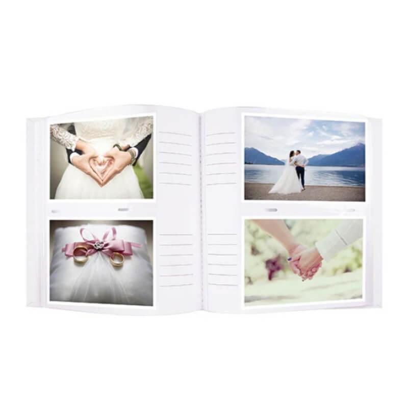 Slip in photo album pages with memo space, very handy for writing notes.