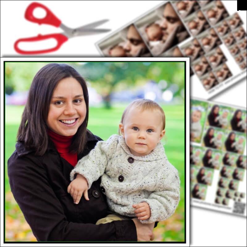 Square locket with square photo insert size guide for printing