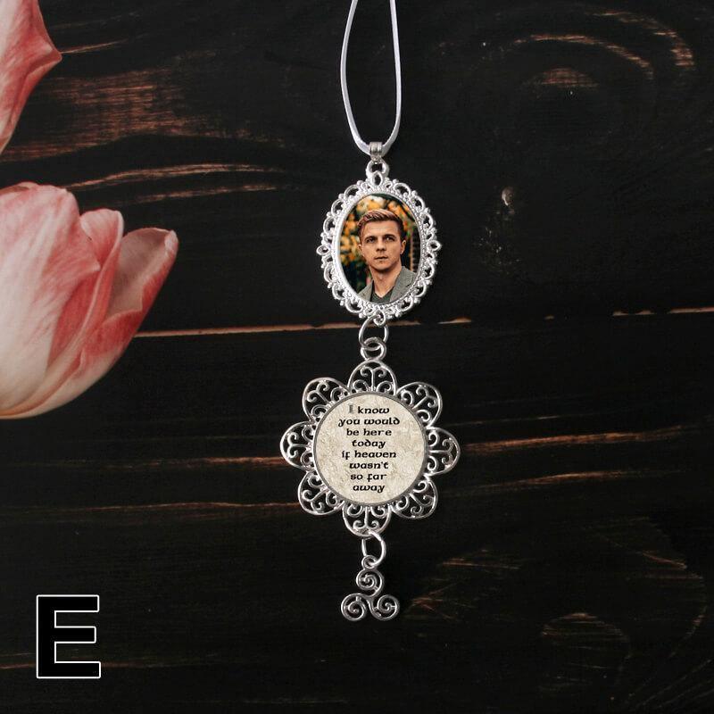 Celtic bridal bouquet picture frame charm.