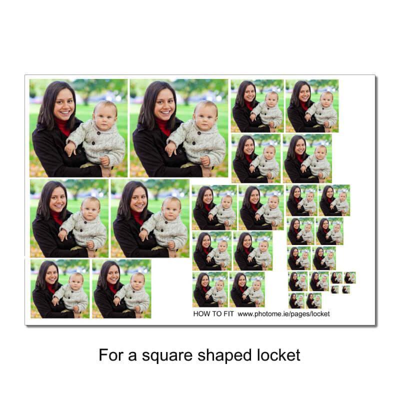 A photo for square shaped locket.