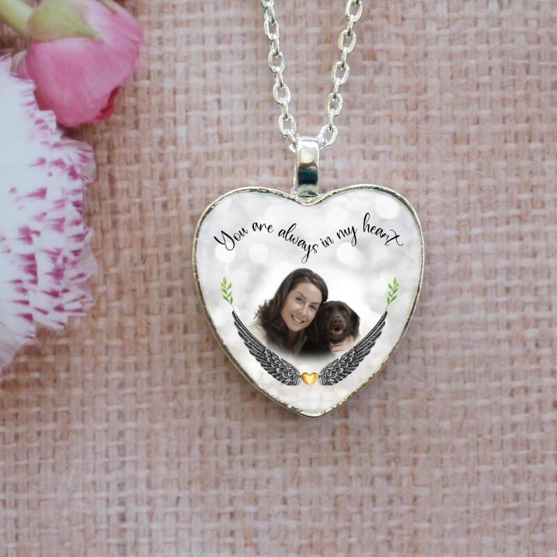 You are always in my heart  pet necklace chain.