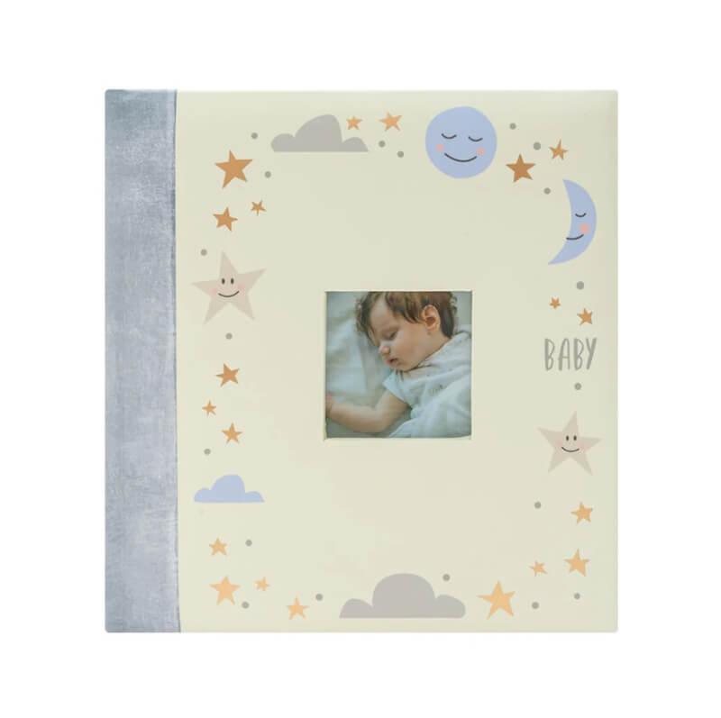 Ablue baby boy photo album for 200 photos.